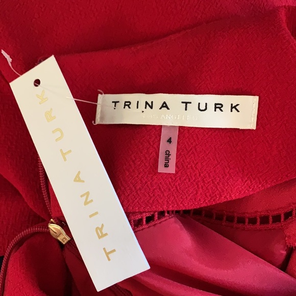 Trina Turk • Ruby Rose Ruffle Dress • Size 4 • NWT - Picture 4 of 7